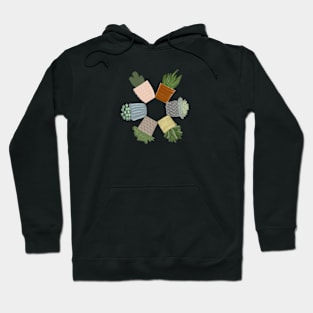 Succulents as a hexagon Hoodie